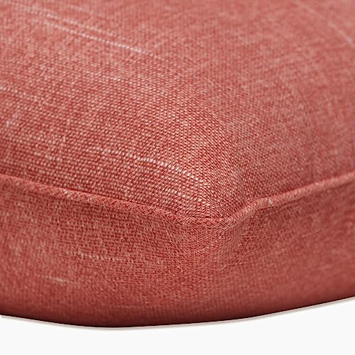 Pillow Perfect Tory Solid Indoor/Outdoor Small Throw Pillow Plush Fill, Weather and Fade Resistant, Small Throw - 16.5" x 16.5", Orange, 2 Count - Image 2