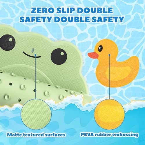 UNEEDE Kids Bathtub Mat Non Slip with 24PCS Bathtub Stickers for Toddlers - Image 2