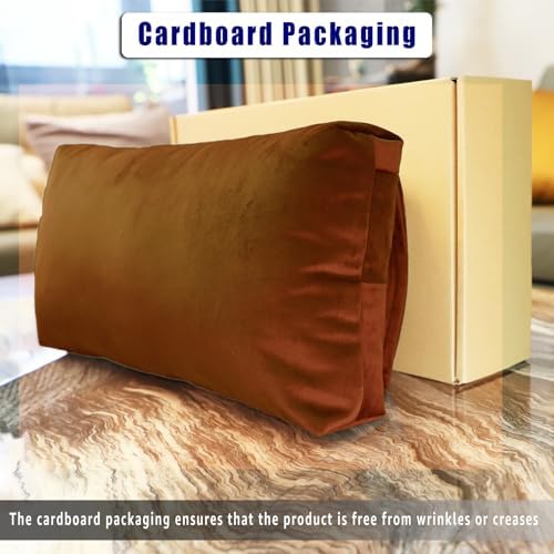 Velvet Recliner Head Pillow with Non-Slip Base - Adjustable Neck Support for Pain Relief in Home, Office and Travel (Pumpkin) - Image 2