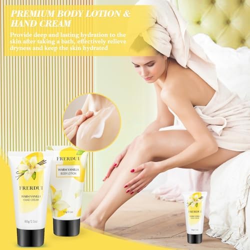 Birthday Gifts for Women, Relaxing Spa Gift Baskets for Women, Warm Vanilla Self Care Bath and Body Gift Set Care Package for Her Wife Mom Female Friends Bestie Sister Mothers Day Gifts - Image 4