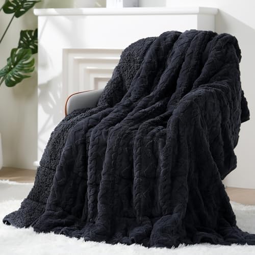 Ultra Soft Sherpa Weighted Blanket for Adults, 60"x80" 15lbs Heavy Blankets by EazfyPro