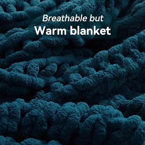 Negwoo Chunky Knit Throw Blanket, Knitted Throw Chenille Yarn, 40"*50" - Image 6