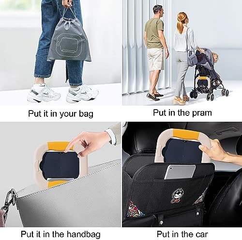 Toilet Bowls for Children Toddler Travel,Foldable Travel Potty for Boys Girls Emergency Toilets for Car,Outdoor,Camping and Indoor Seat with Storage Bag（Bean Paste Powder） - Image 4