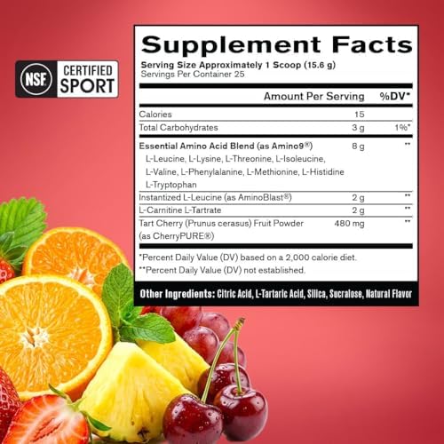 BARE PERFORMANCE NUTRITION, BPN Post, Post-Workout Enhanced Muscle Recovery Drink Mix - Essential Amino Acids with Amino9, CherryPURE Tart Cherry & Carnitine, 25 Servings, Fruit Punch - Image 2