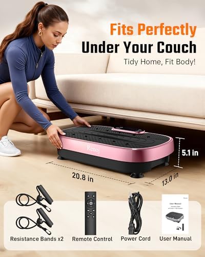 Renoj 3D Vibration Plate Exercise Machine, 200W Motor, 455lbs Capacity - Image 6
