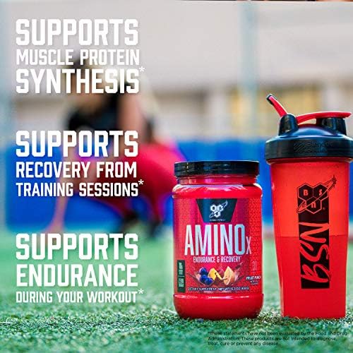 BSN Amino X Recovery Powder with BCAAs, Zero Sugar, Grape, 30 Servings - Image 3
