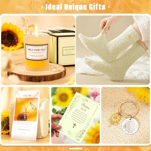 13PCS Christian Gifts For Women Faith -Inspirational Religious Birthday Gifts,Sunshine Box Spiritual Baptism Baskets for Her, Mom,Grandma,Wife,Mothers,Friend, Sister Birthday Valentine's Day Gift - Image 6