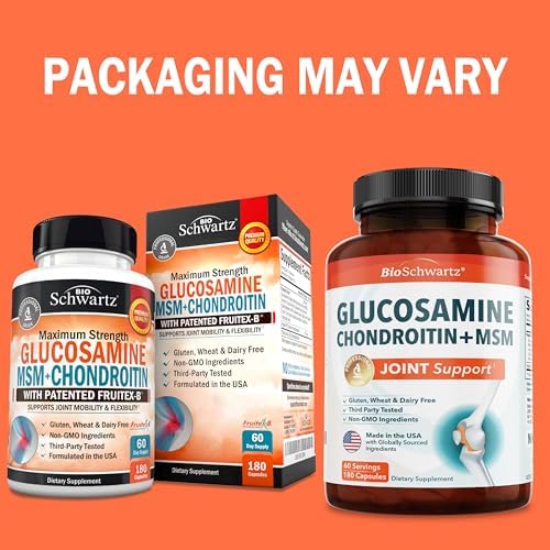 Glucosamine Chondroitin MSM Joint Support Supplement, 180 Capsules - Image 2