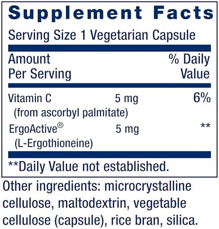Life Extension Essential Youth L-Ergothioneine – Promotes Longevity & Healthy Aging – Gluten-Free – Non-GMO – Vegetarian – 5 mg – 30 Vegetarian Capsules - Image 3