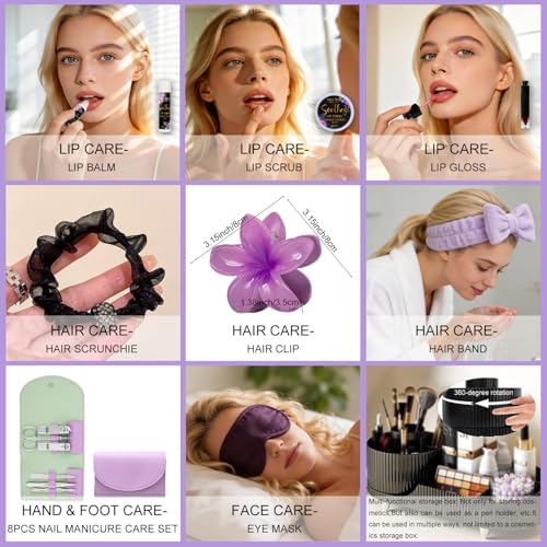 26 Pcs Spa Bath and Body Gift Basket, CHARCOAL SHEA BUTTER Spa Kit Gift Set - Image 6