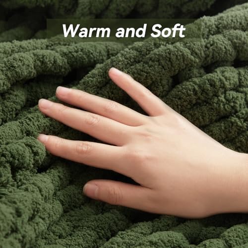 Negwoo Chunky Knit Throw Blanket, Knitted Throw Chenille Yarn, 30"*40" - Image 7