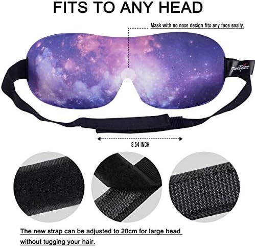 PrettyCare 3D Sleep Mask 2 Pack,Eye Mask for Side Sleeper -3D Contoured Sleeping Mask with Light Blocking for Women- No Eye Pressure Blindfold Night Masks with Ear Plugs & Travel Bag (Black& Fire) - Image 4