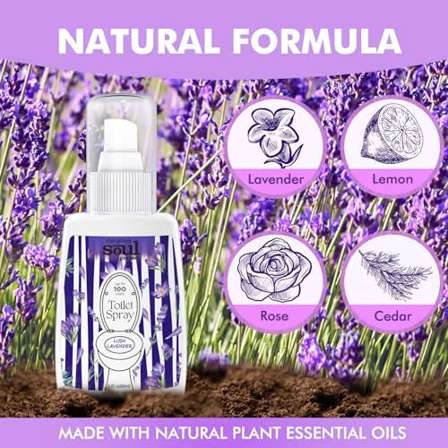 THE GOOD SOUL PROJECT Toilet Spray 2Oz, Lavender Scent, Bathroom Deodorizer, Travel Size Air Fresheners, 2 Pack - Image 3