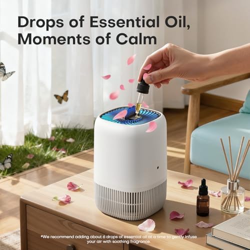VOOPNU Air Purifiers for Home, High Efficiency Filter Up to 1076 Ft², White - Image 6