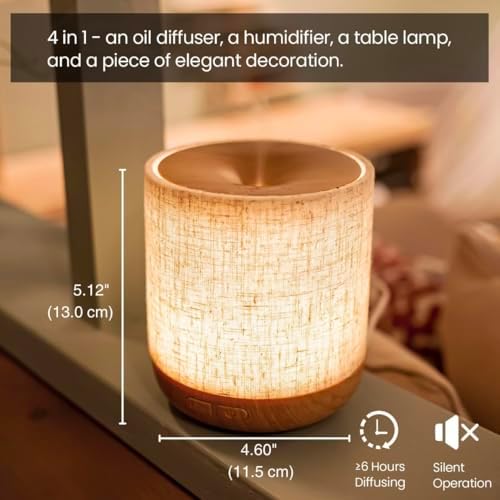 Essential Oil Diffuser with Fabric Cover and Night Lamp - Image 3