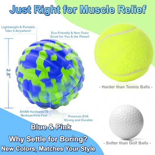Deep Tissue Massage Ball for Exercise & Recovery - SGS Certification-Targets Back, Shoulder, Legs&Feet-Relieves Muscle Knots, Joint Pain&Tightness, Pressure Point Therapy- Myofascial Release Ball Set - Image 3
