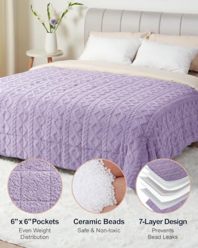 Ultra Soft Sherpa Weighted Blanket for Adults, 60"x80" 20lbs Heavy Blankets - Image 5