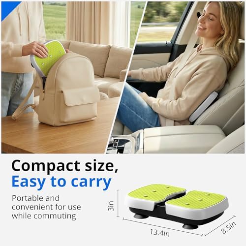RYGEO Mini Foot Massager Classic, Leg Waist Workout Vibrating Plate High-Frequency Vibrating Massager, Buttocks Muscle Stiffness Relief, Fast Relief from Neuropathy, Improves Blood Circulation - Image 4