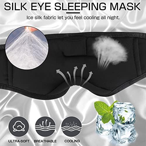 Sleep Headphones Sleep Mask with Bluetooth Headphones, LC-dolida Eye Mask for Sleeping Eye Pillow Sleeping Headphones for Side Sleepers Thin Speaker Cool Gadgets Gifts for Men&Women - Image 2