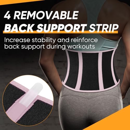 APEXUP Waist Trainer for Women Lower Belly Fat, Men Sweat Band, Stomach Wrap, Waist Trimmer with Removable Lumbar Support - Image 3