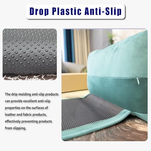 Velvet Recliner Head Pillow with Non-Slip Base - Adjustable Neck Support for Pain Relief in Home, Office and Travel (Light Blue) - Image 3