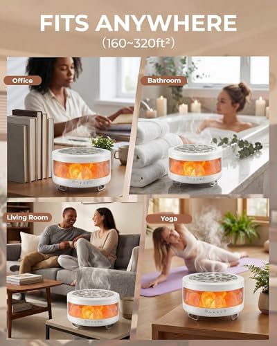 Essential Oil Diffuser with Himalayan Salt Lamp, Scent Diffusers for Home - Image 7