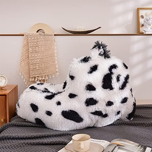 Aimuan Reading Pillow Bed Rest Pillow with Arms Plush Shaggy Fur Cushion for Adults Teens Incline Rest Sitting up & Sleeping Snoring Pillow with Pregnancy Lumbar Back Support (Standard, White-Black) - Image 2