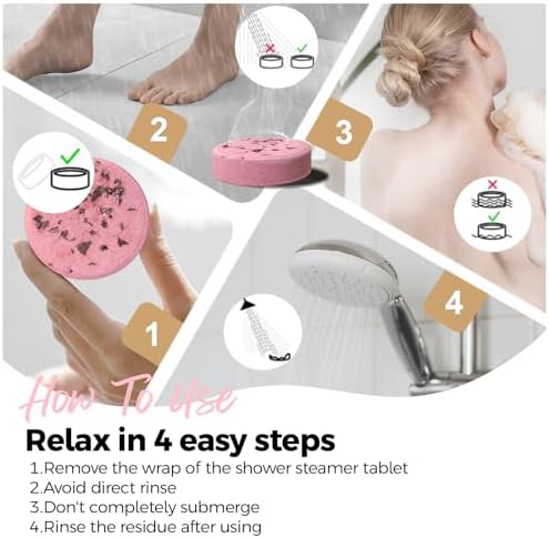 SWCANDY Strawberry Shower Steamers 8 Pack, Home Spa Self Care - Image 6