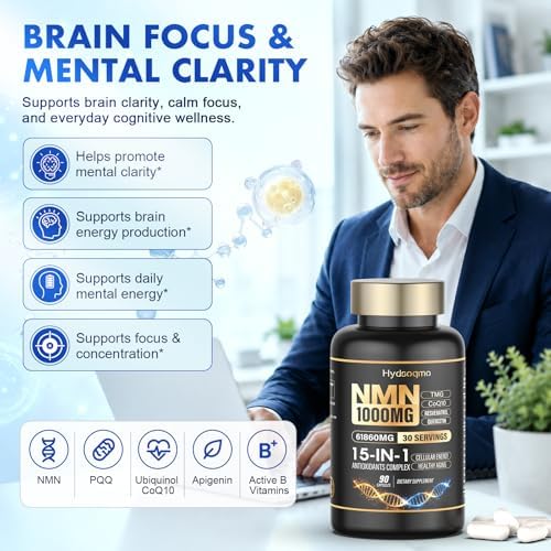 NMN Supplement 1000mg Per Serving with Resveratrol, TMG, Ubiquinol CoQ10, PQQ, Quercetin, Astragalus – NAD Resveratrol Supplement for Cellular Energy & Healthy Aging – NAD+ Supplement, 90 Count - Image 5