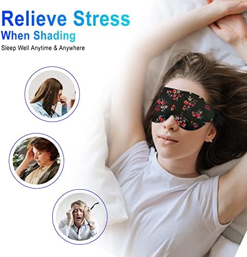 3D Sleep Mask, 100% Blackout 3D Contoured Sleep Eye Mask (Floral) - Image 5