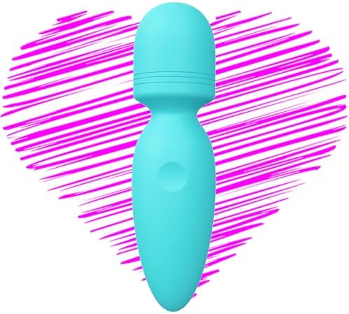 Mini Wand Massager,Small Cordless Handheld Massager with 10 Quiet Vibration Modes, Personal Handheld Rechargeable Massager for Neck Shoulder Back Body by Apowand