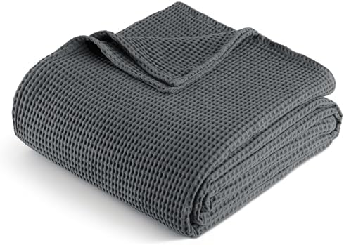 Exclusivo Mezcla 100% Cotton Oversized Waffle Throw Blanket for Couch Sofa by ExclusivoMezcla
