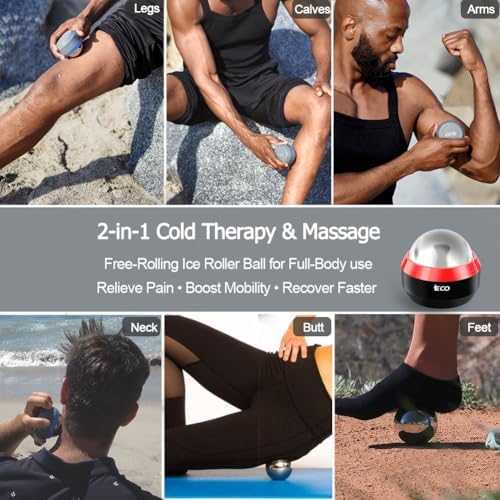 iECO Massage Ice Roller Ball Cold & Heat Therapy Plantar Fasciitis Roller - Image 4