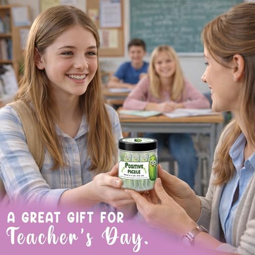 Positive Pickle Jar - 60 Positive Affirmation Cards, Pickle Gifts for Women, Coworkers, Teachers, Friends, Birthday Gift for Womens, Teacher Appreciation Gifts, for Mom - Image 3