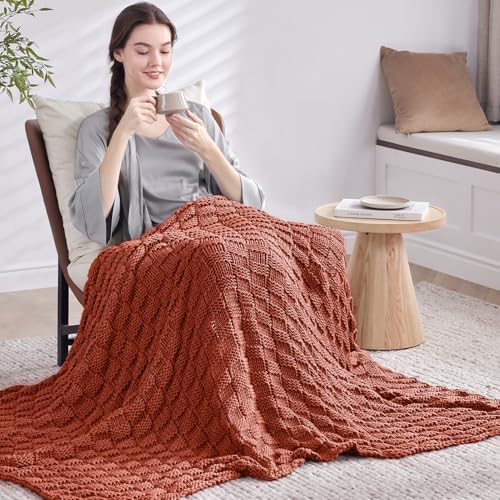 Knitted Weighted Blanket for Adult, No Beads Heavy Blanket 60"x80" 15lbs - Image 7