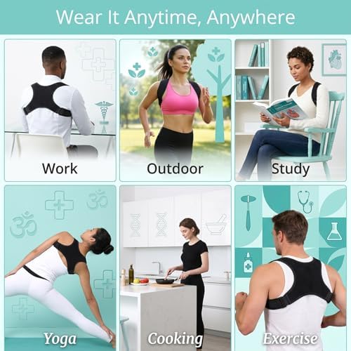 Posture Corrector Comfortable Back Posture Brace Adjustable Lightweight Breathable Straightener Support Brace Spine for Men Women Lower Hunchback Back Shoulder Neck Pain Relief - Image 7