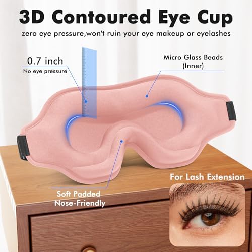 3D Blackout Weighted Eye Mask for Sleep, Eye Cover for Men Women - Image 4
