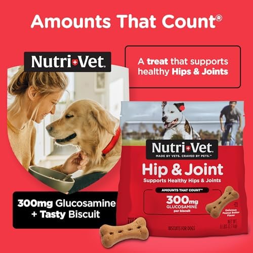 Nutri-Vet Hip & Joint Dog Biscuits, Dog Treats, 300mg Glucosamine, 6 lb Bag - Image 3