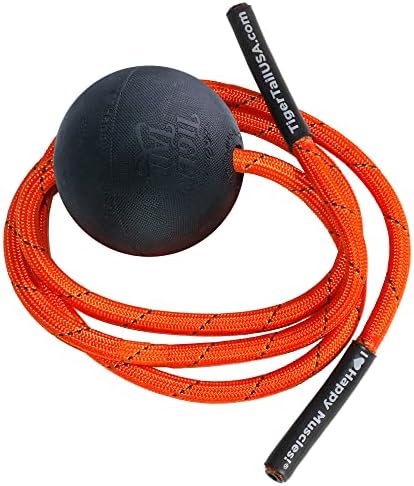 Tiger Tail Tiger Ball 2.6 Foam Roller Ball + 47” Corded Rope – Deep Tissue Massage Ball: Feet, Legs, Neck, Back – Trigger Point Massage Therapy – Relieve Muscle Soreness – Muscle Recovery by TigerTailUSA