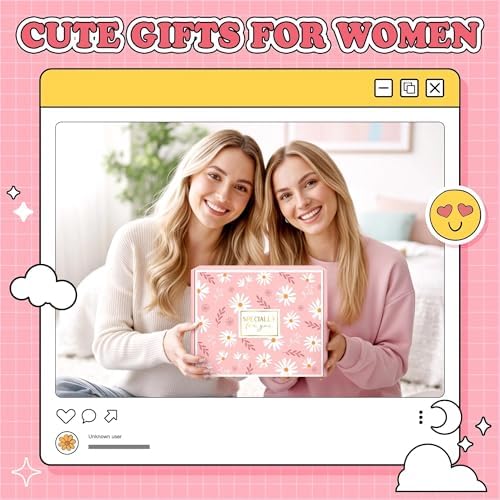 Gift Baskets for Women Unique Birthday Gifts for Women Self Care Cheer Up Gifts Set Pick Me Up Gift Box for Woman Teen Girls Best Friend Sister Ladies Friendship Her - Inspirational Pink Present - Image 7