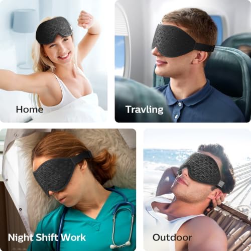 LitBear Breathable Sleep Mask, 3D Eye Mask Sleep for Side Sleepers Women Men - Image 7