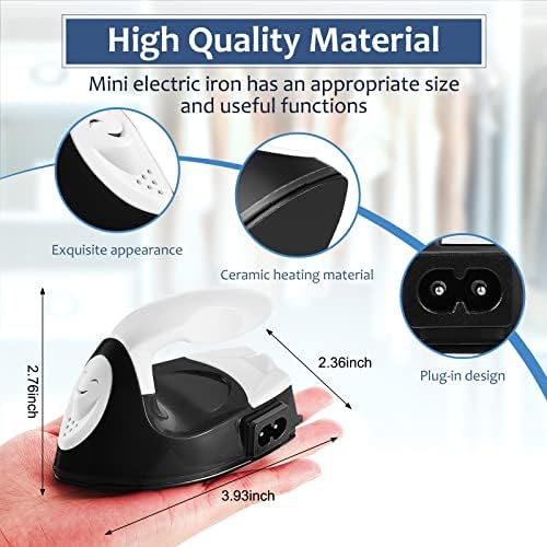 Honoson Mini Craft Iron with Charging Base Tiny,Black - Image 2