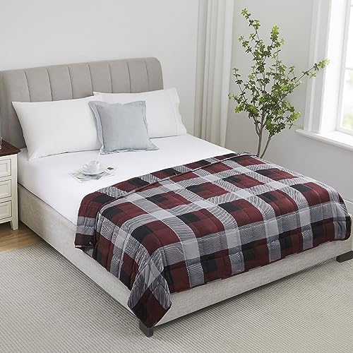 L'AGRATY Weighted Blanket - 48"x72" 15lbs Cooling Breathable Heavy Blanket Microfiber Material with Glass Beads for Adult All-Season Summer Fall Winter Soft Thick Comfort - Image 2