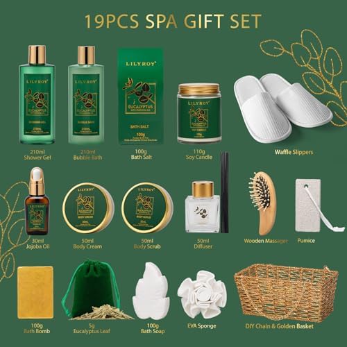 Spa Skin Care Gifts Set - 18Pcs Luxurious Spa Gift Baskets for Women & Men - Image 3