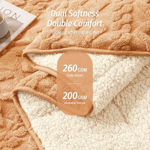 Wemore Soft Weighted Blanket for Adults 15 lbs 60" x 80" Orange-Yellow - Image 2