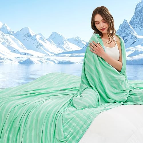 GOHERO Cooling Blanket Full Size, Arc-Chill Q-Max >0.5 Cool Fiber, Summer Cooling Throw Blanket for Hot Sleepers, Keeps Body Cool for Night Sweats, Soft Lightweight Sofa Couch Blankets for Kid Adults by Unknown