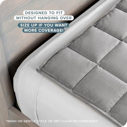 Bare Home Minky Fleece Weighted Blanket (Light Grey, 60"X80" 22lbs) - Image 3