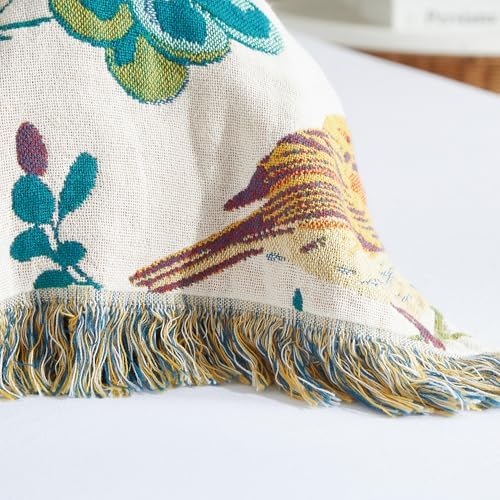 Boho Throw Blanket for Bed 80”x90”, 100% Cotton Blanket for Couch Sofa - Image 7