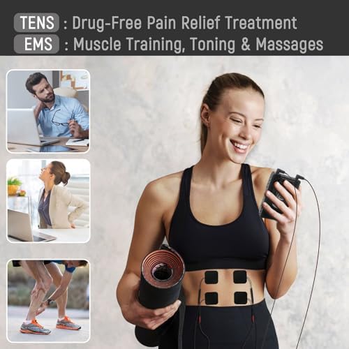 iSTIM EV-804 TENS/EMS 2 Channel Rechargeable Combo Machine Unit - Muscle Stimulator + Back Pain Relief and Management- 7 modes/24 Programs/Backlit (Including Electrodes Pads) - Image 6
