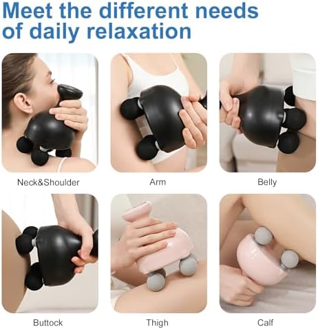 DEITY 4 Heads Handheld Massage Gun Deep Tissue, Electric Body Massager, Percussion Muscle Massager for Easing Shoulder and Back Tension, with Reverse Thrust Function - Image 6